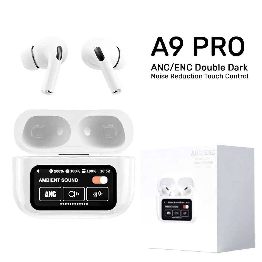 AirPods A9 Pro ANC Wireless Earbuds | Noise Cancellation, Deep Bass, Touch Control